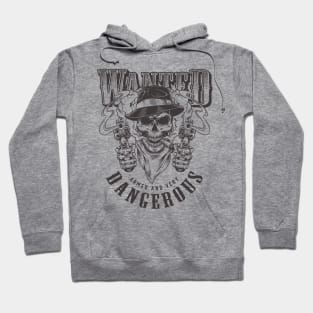 Vintage Gangster monochrome skull Hoodie